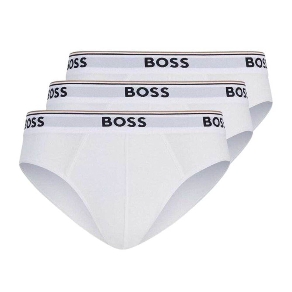 Boss Mens  Cotton Briefs (Pack of 3) / White